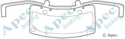 APEC BRAKING kit1129 -  Комплектующие, тормозные колодки